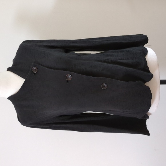 Oska Soft Black Textured Seersucker Jacket - Picture 1 of 16